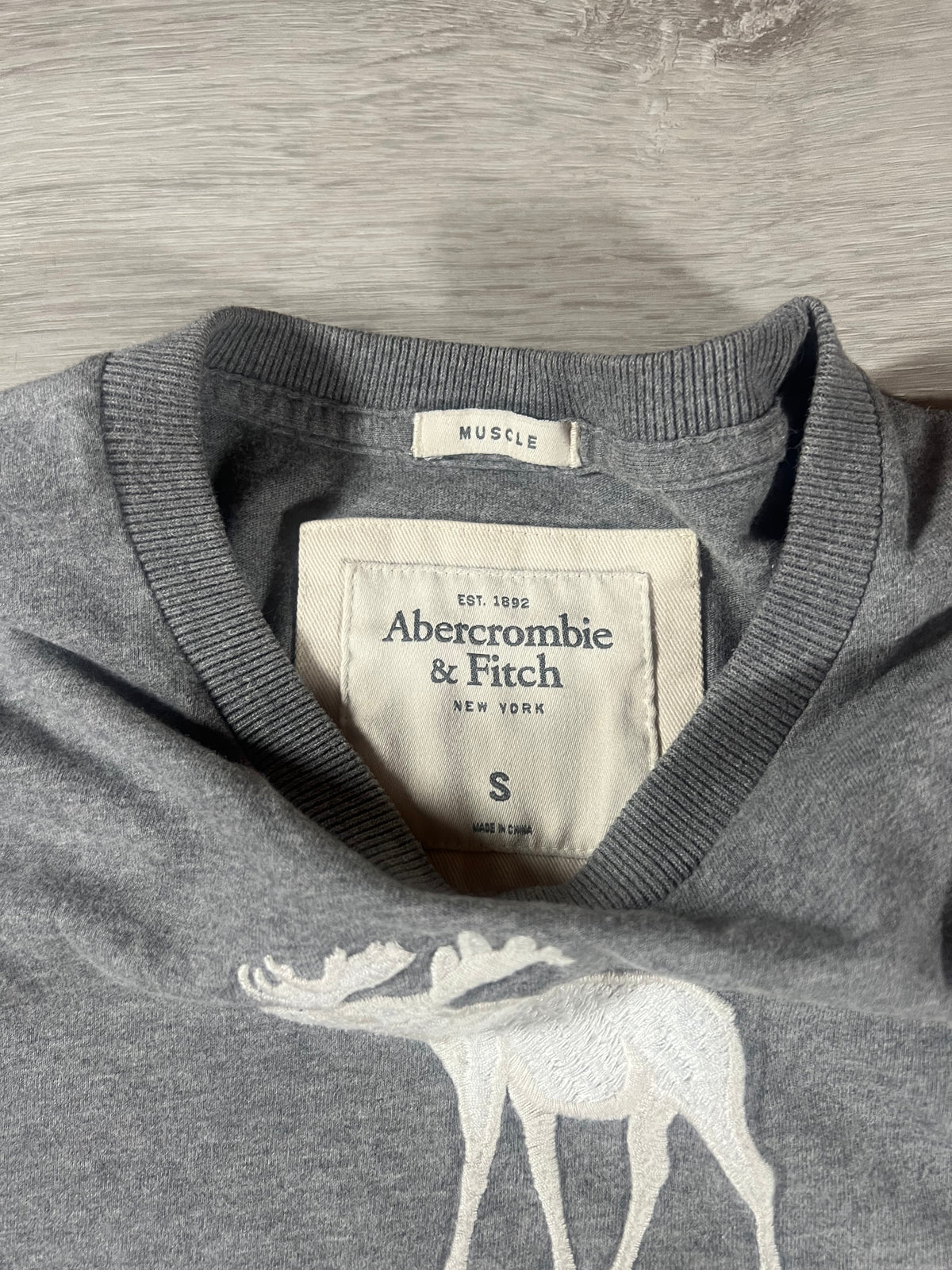 Abercrombie & Fitch New York moose muscle fit tee S