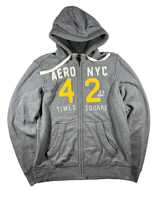 Aeropostale 2000s printed slim fit zipper L