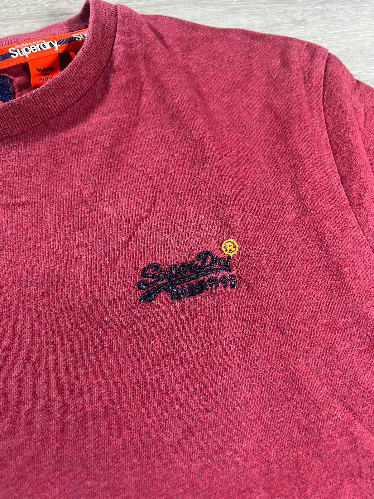 Superdry blank red slim fit tee S