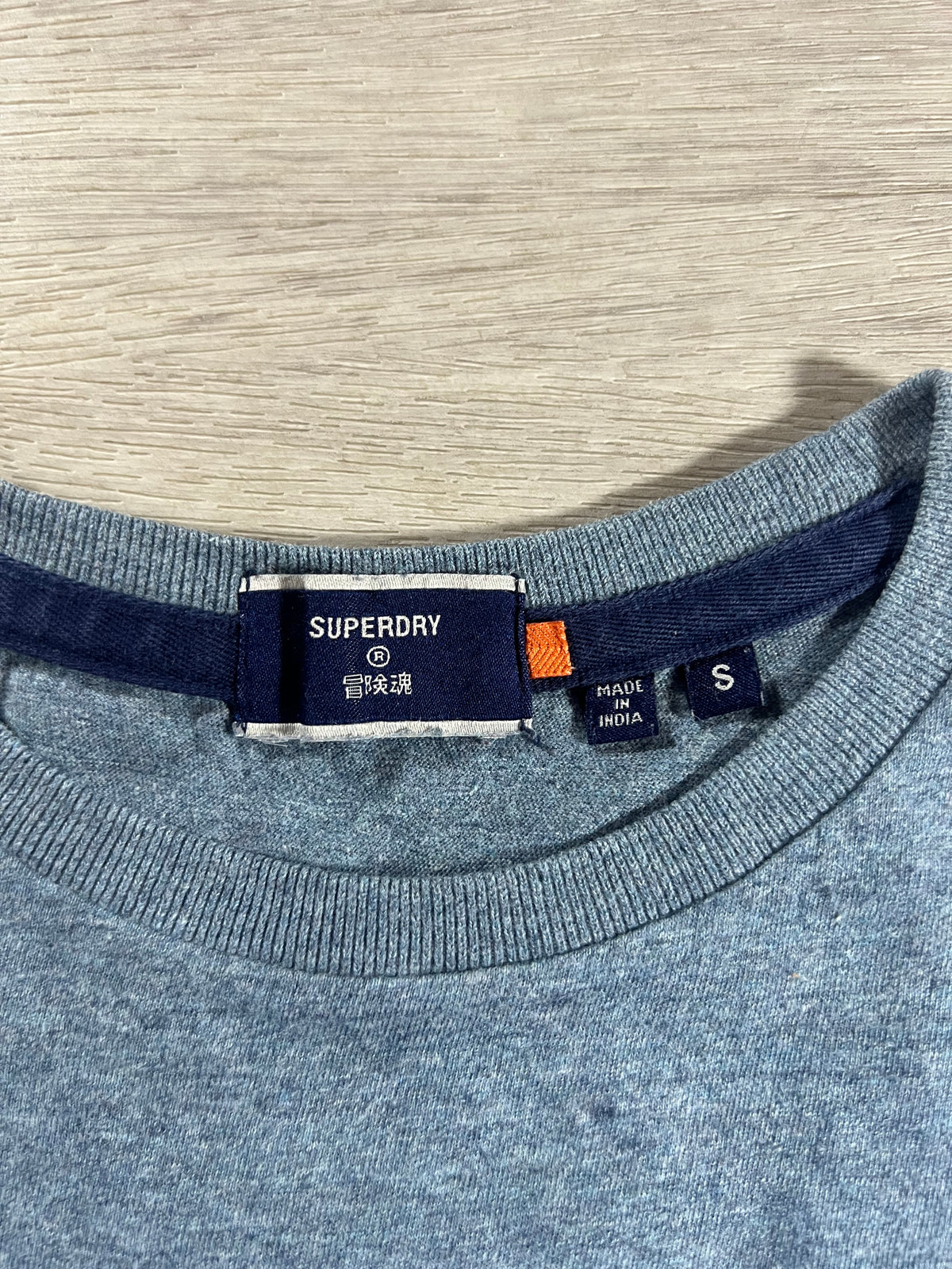 Superdry blank Blue slim fit tee S