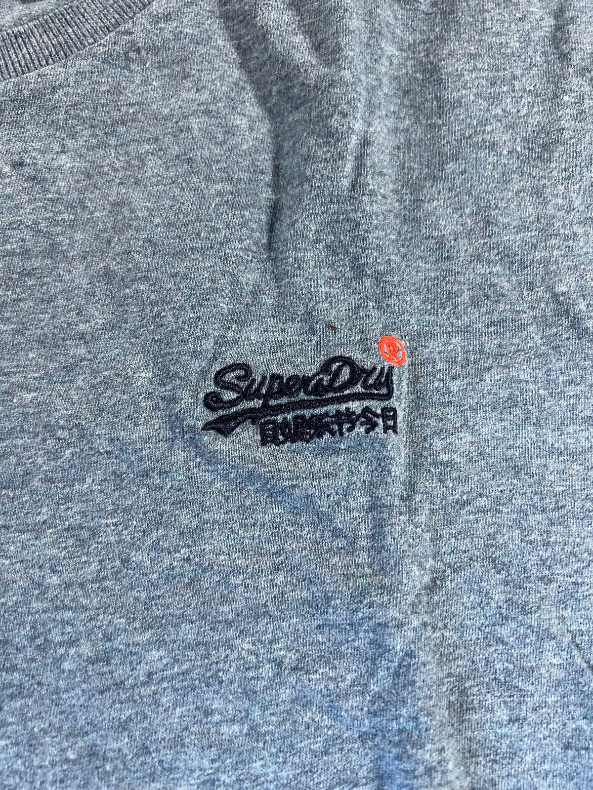 Superdry blank Blue slim fit tee S