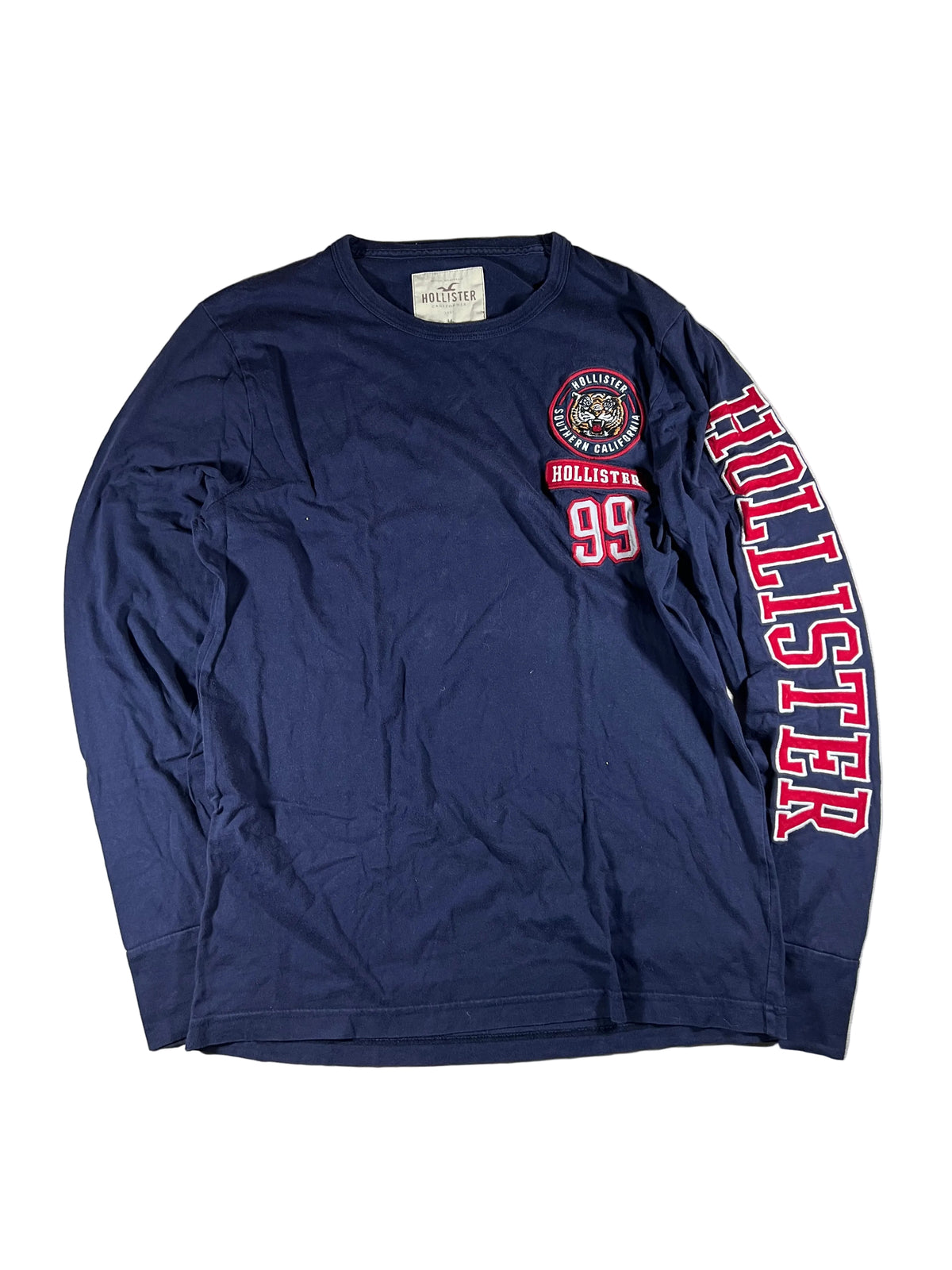 Hollister 90s Arm Print longsleeve slim fit M