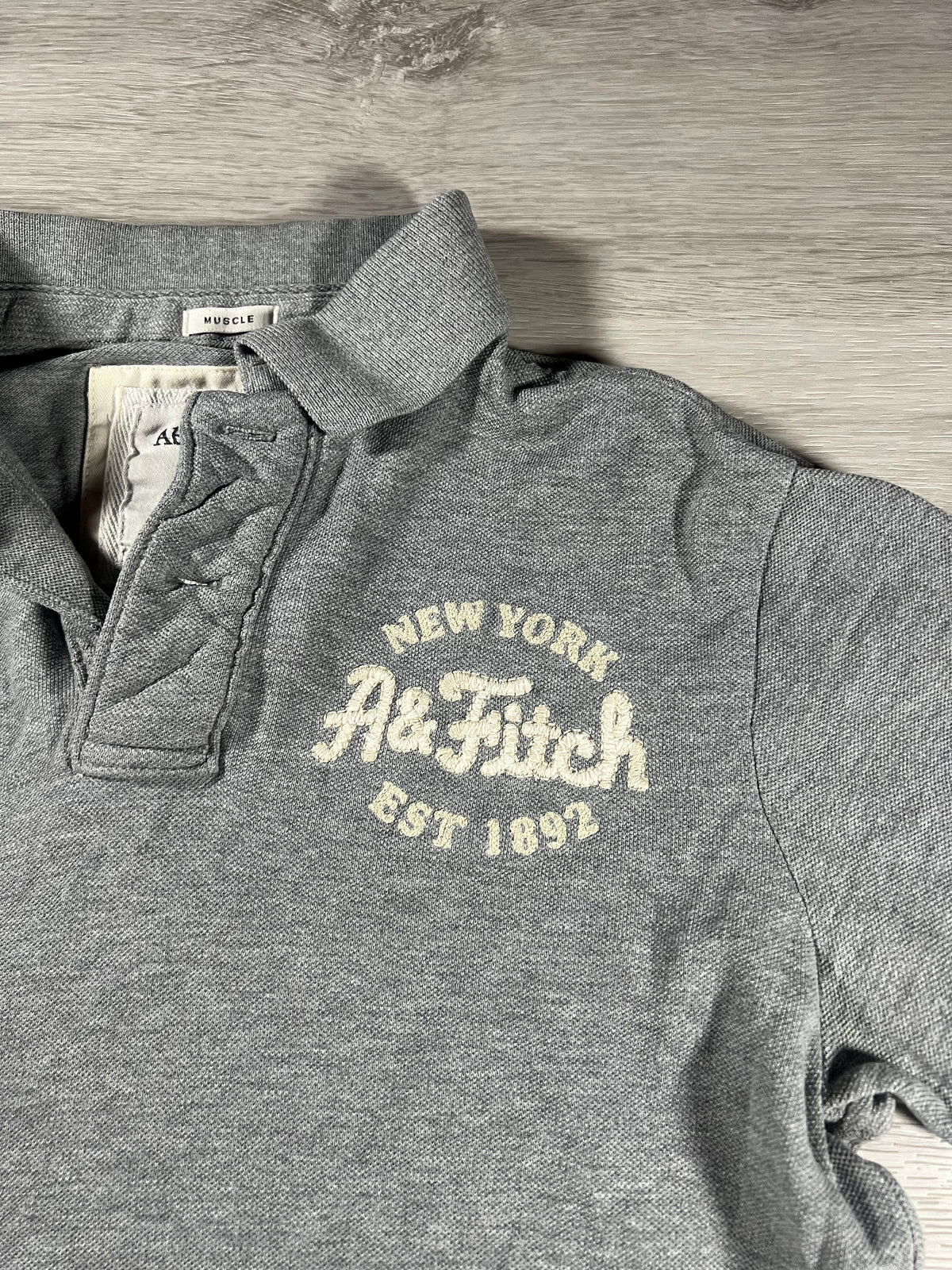 Abercrombie & Fitch pique muscle fit polo S