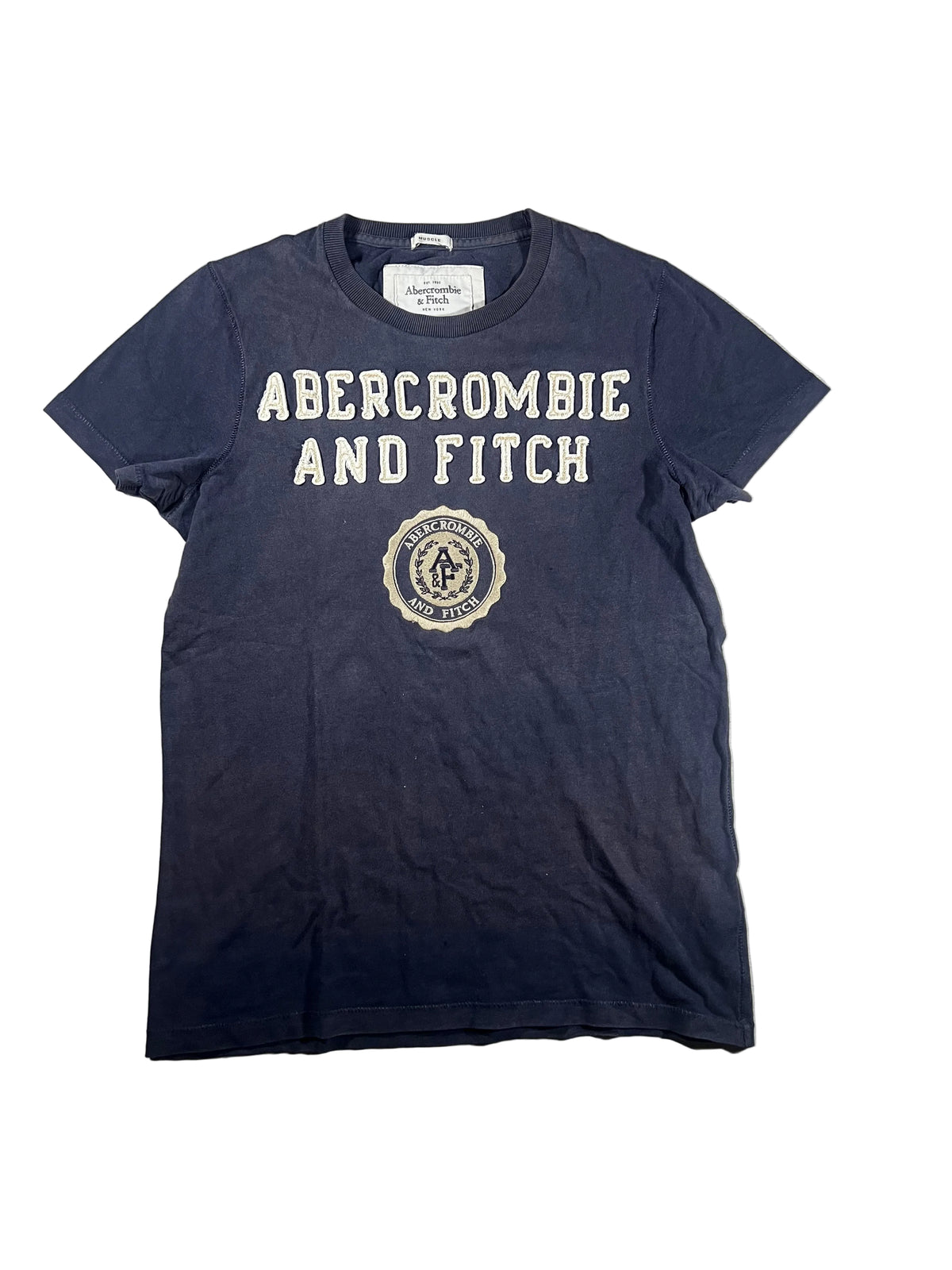 Abercrombie & Fitch spellout crest muscle fit tee S