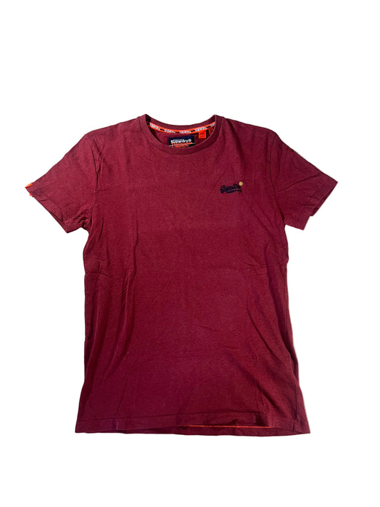 Superdry blank red slim fit tee S