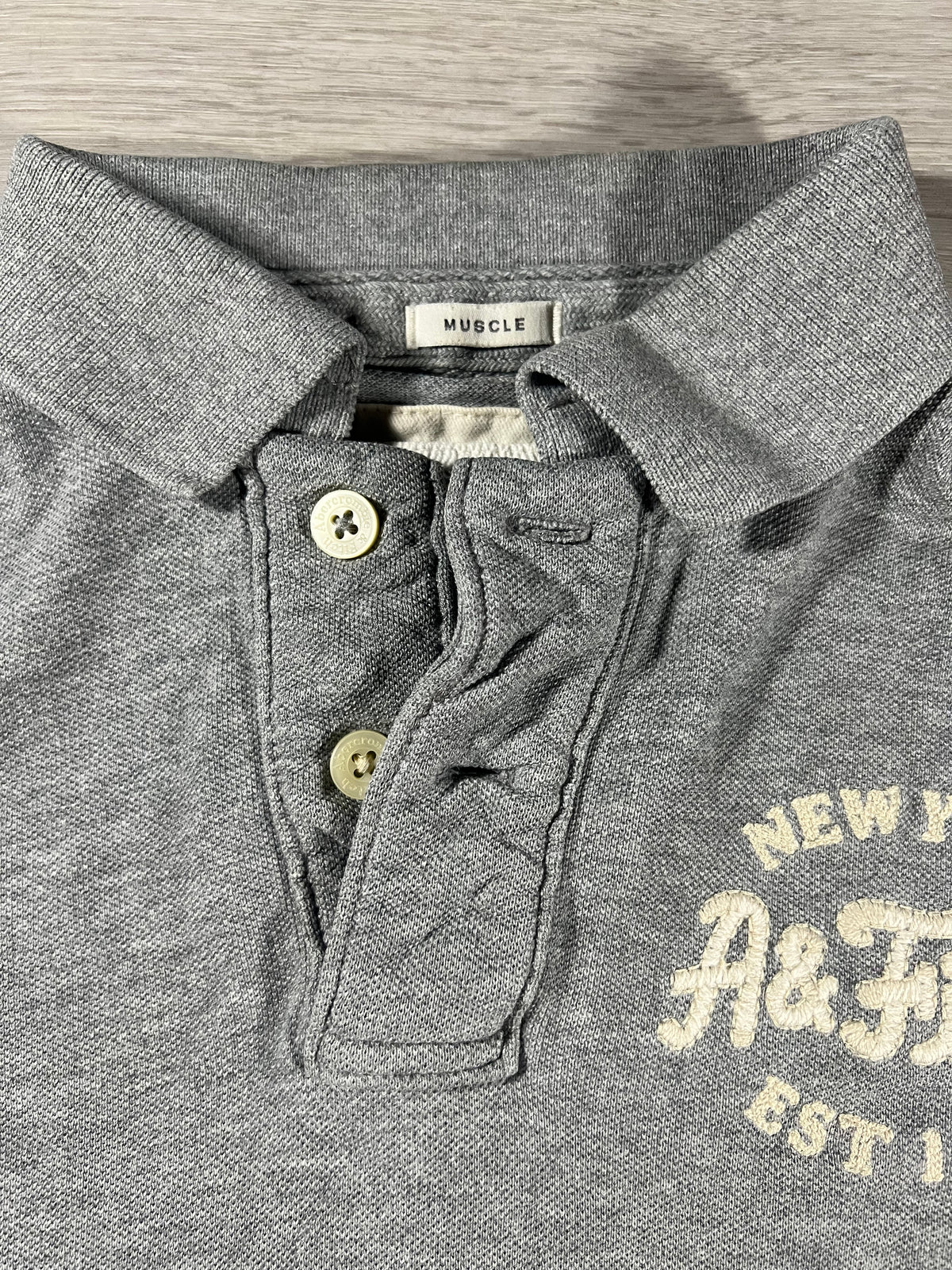 Abercrombie & Fitch pique muscle fit polo S